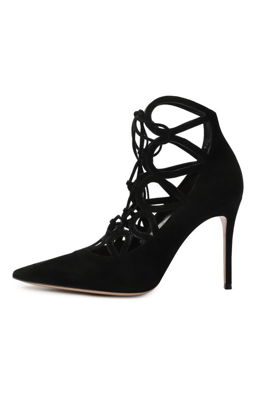 Замшевые туфли Elisa 95 Gianvito Rossi G05629.95RIC.CAMNER0 Чёрный  G05629.95RIC.CAMNER0 Фото 4