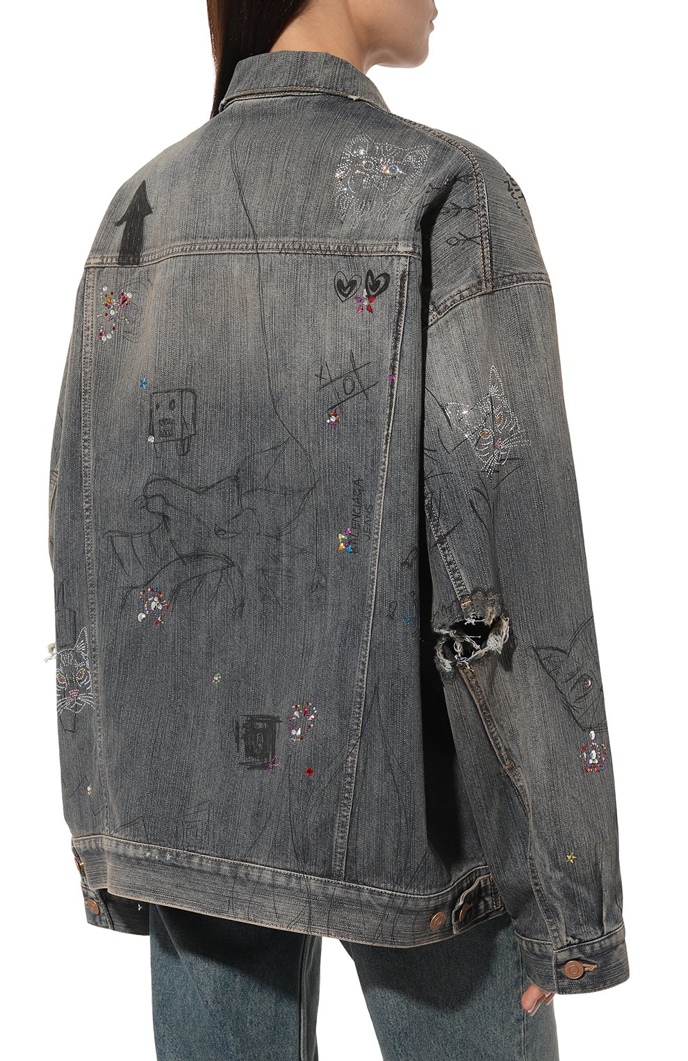 Джинсовая куртка BALENCIAGA, арт. 721708/T0W66, фо то 4