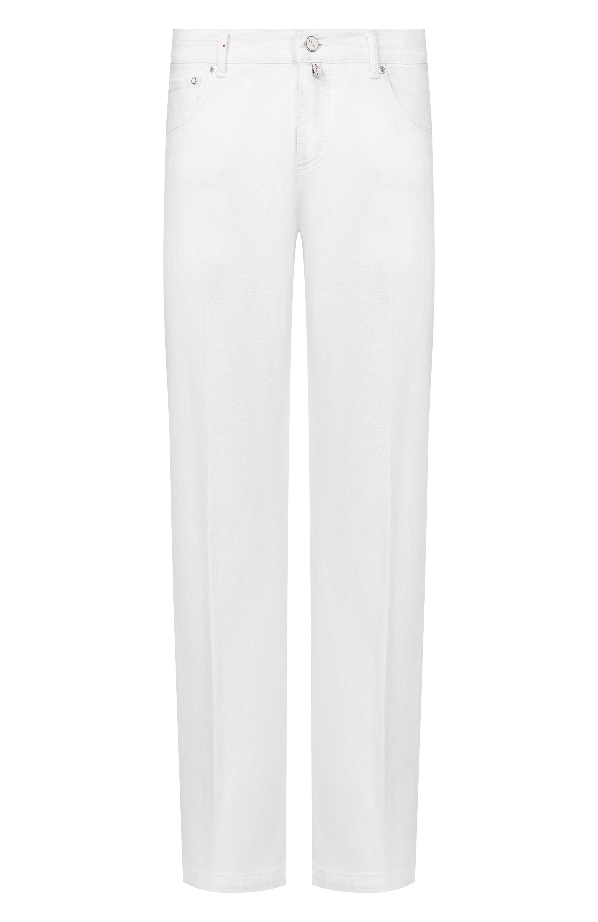 Джинсы KITON белого цвета по цене 129500 руб., арт. UPR005RK0602H, фото 1 Джинсы KITON, арт. UPR005RK0602H, фото 1