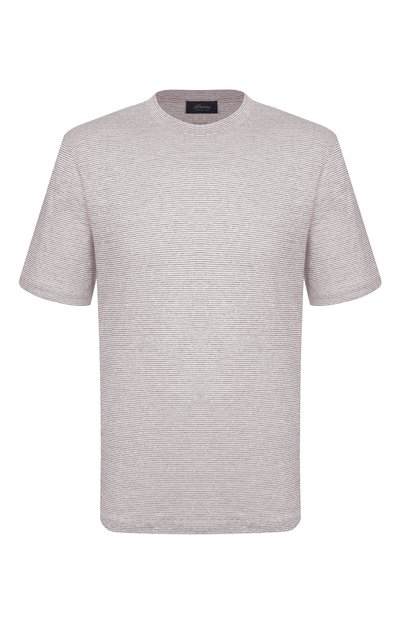 Мужская футболка изо льна и хлопка BRIONI, арт. UJPQ0L/PD604