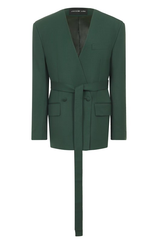 Шерстяной жакет Jacob Lee WWB2055AW25BG Зелёный WWB2055AW25BG