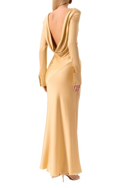 Атласное платье LOUVE бежевого цвета по цене 165000 руб., арт. 24-1-06-01-06, фото 4 Атласное платье LOUVE, арт. 24-1-06-01-06, фото 4