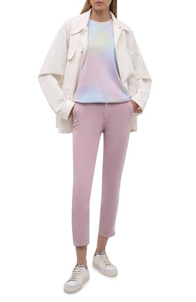 Футболка 7 FOR ALL MANKIND разноцветного цвета по цене 8680 руб., арт. JSLL318EMU, фото 2 Футболка 7 FOR ALL MANKIND, арт. JSLL318EMU, фото 2