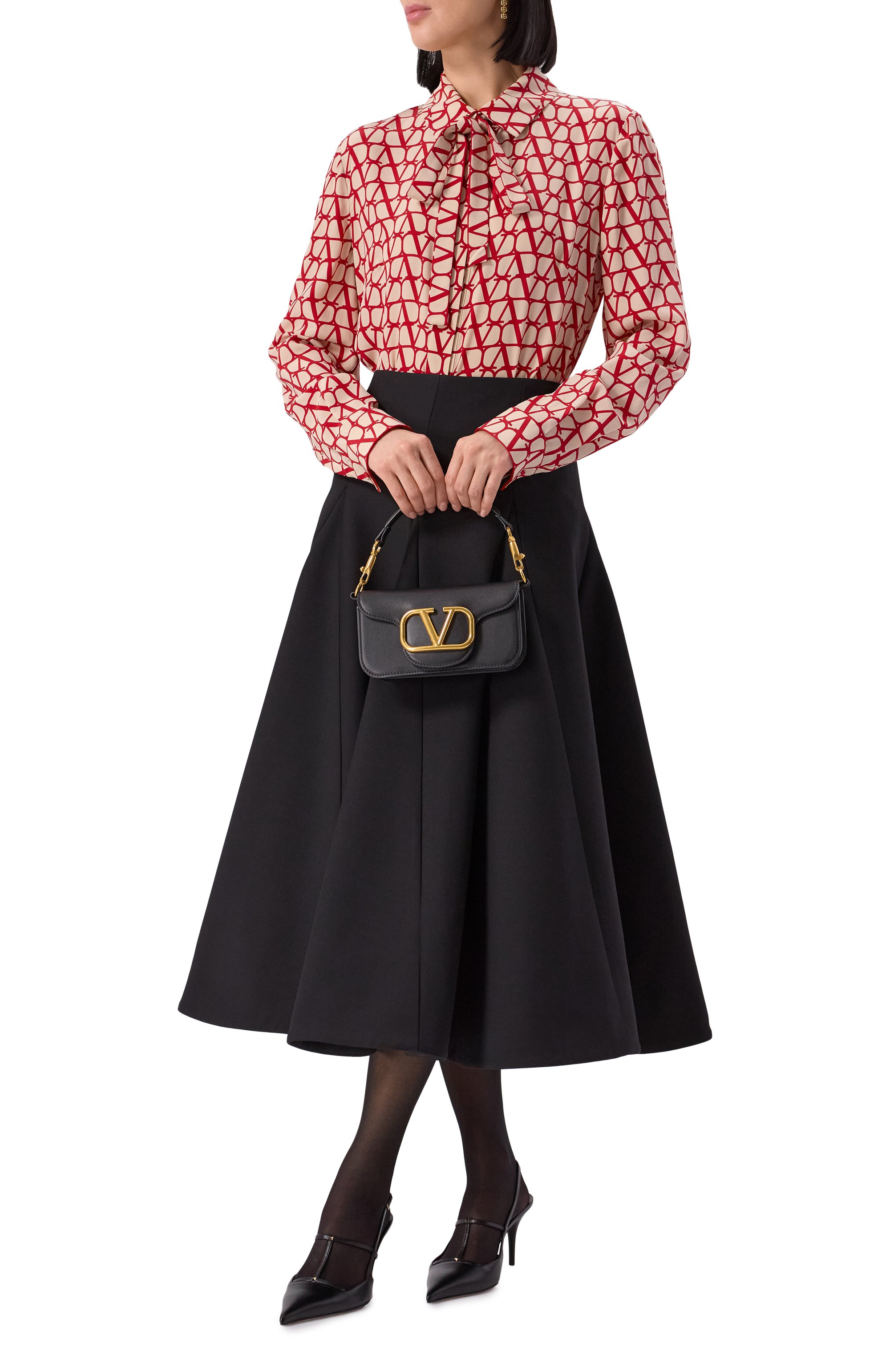 Юбка из шерсти и шелка VALENTINO, арт. 5B0RAC181CF, фото 2