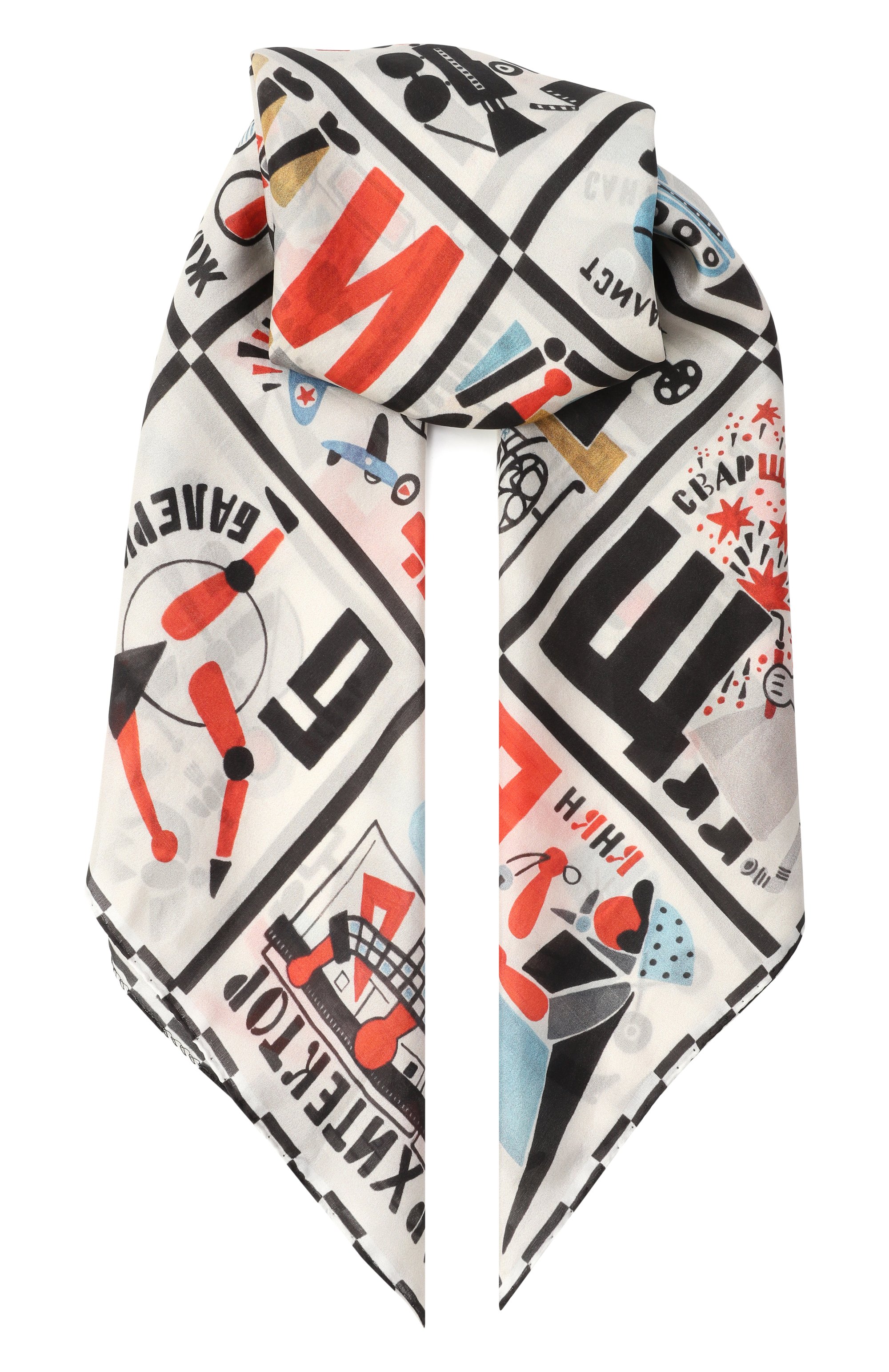 Шелковый платок авангард GOURJI, арт. 91120337/993161172, фото 1