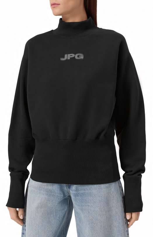 Хлопковый свитшот Jean Paul Gaultier 25/03-W-T0289/J003 Чёрный  25/03-W-T0289/J003 Фото 3