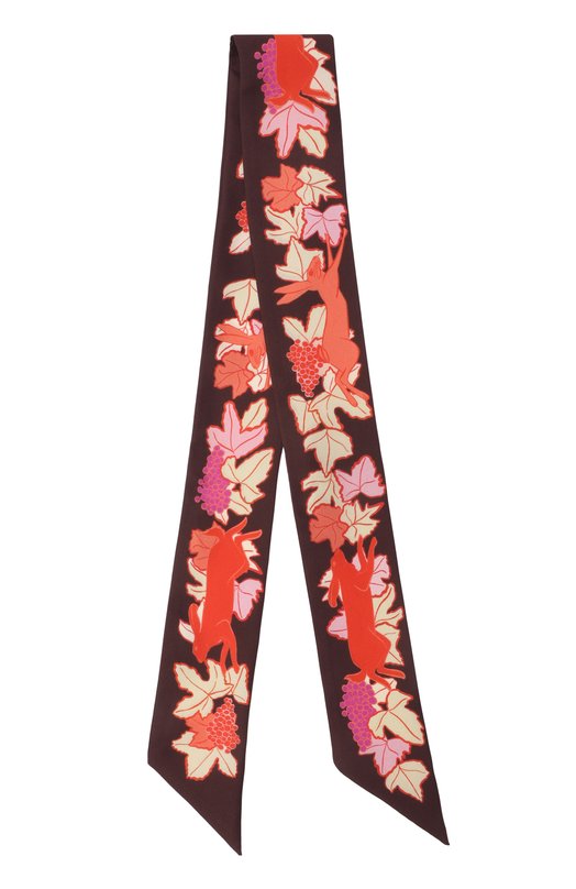 Шелковый шарф-твилли Petitjean Paris 7L8 Бордовый  7L8 Фото 4