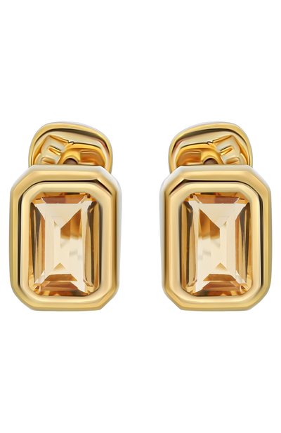 Женские серьги-пусеты wave base c цитринами MOONKA, арт. wav-p-cit