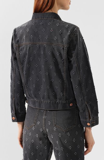 Джинсовая куртка ISABEL MARANT ETOILE черного цвета по цене 34100 руб., арт. VE0908-19P012E/L0FTY, фото 4 Джинсовая куртка ISABEL MARANT ETOILE, арт. VE0908-19P012E/L0FTY, фото 4