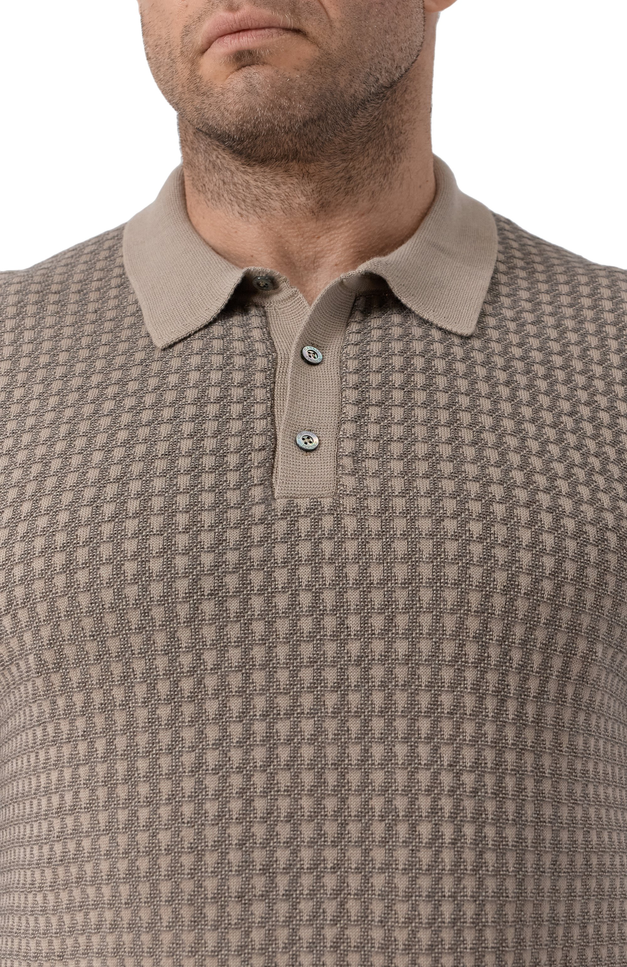 Поло из шерсти и хлопка CANALI, арт. C1149/MK02363, фото 5