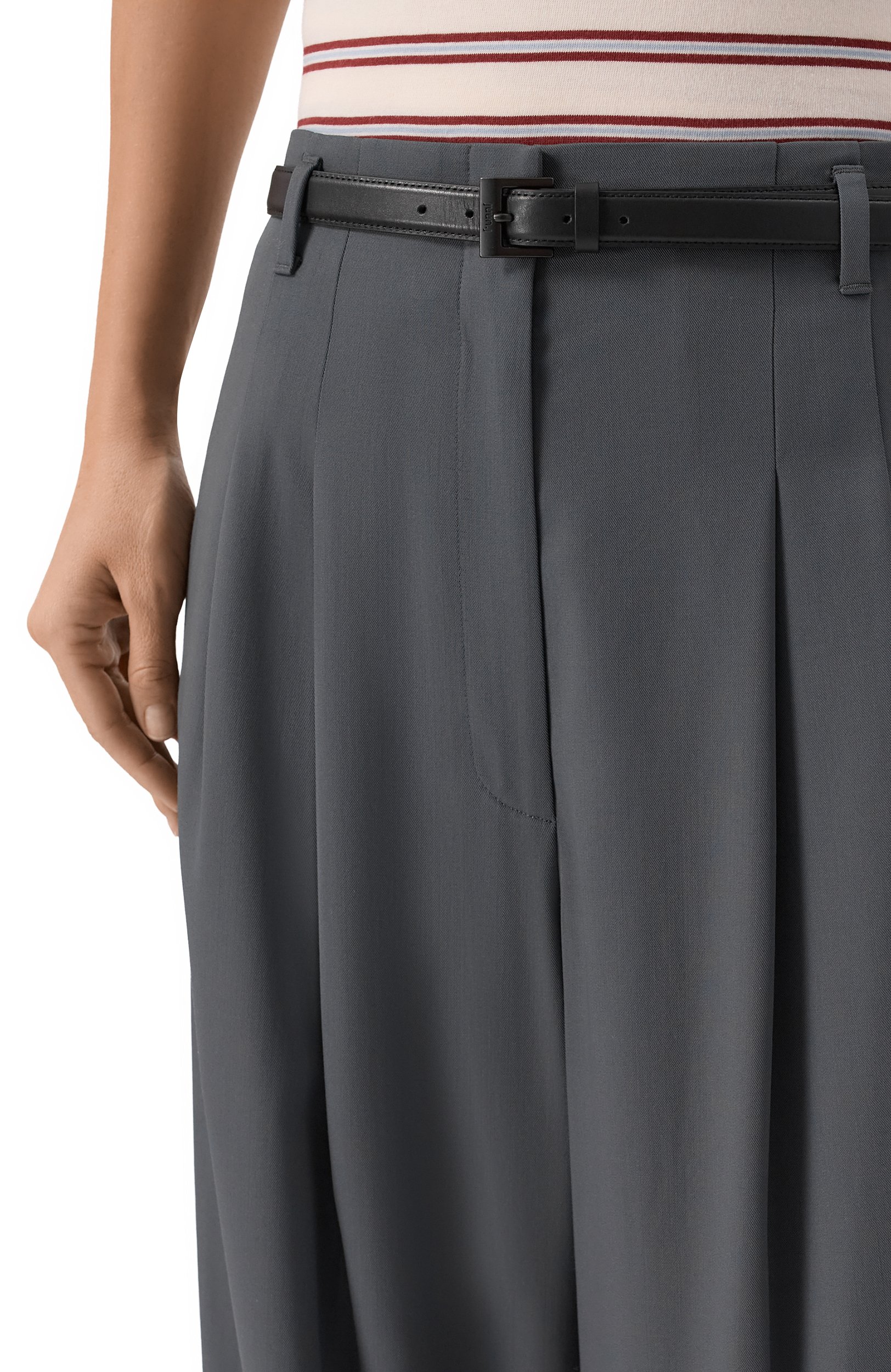 Шерстяные брюки JUUN.J серого цвета по цене 89950 руб., арт. JW6821W09, фото 5 Шерстяные брюки JUUN.J, арт. JW6821W09, фото 5