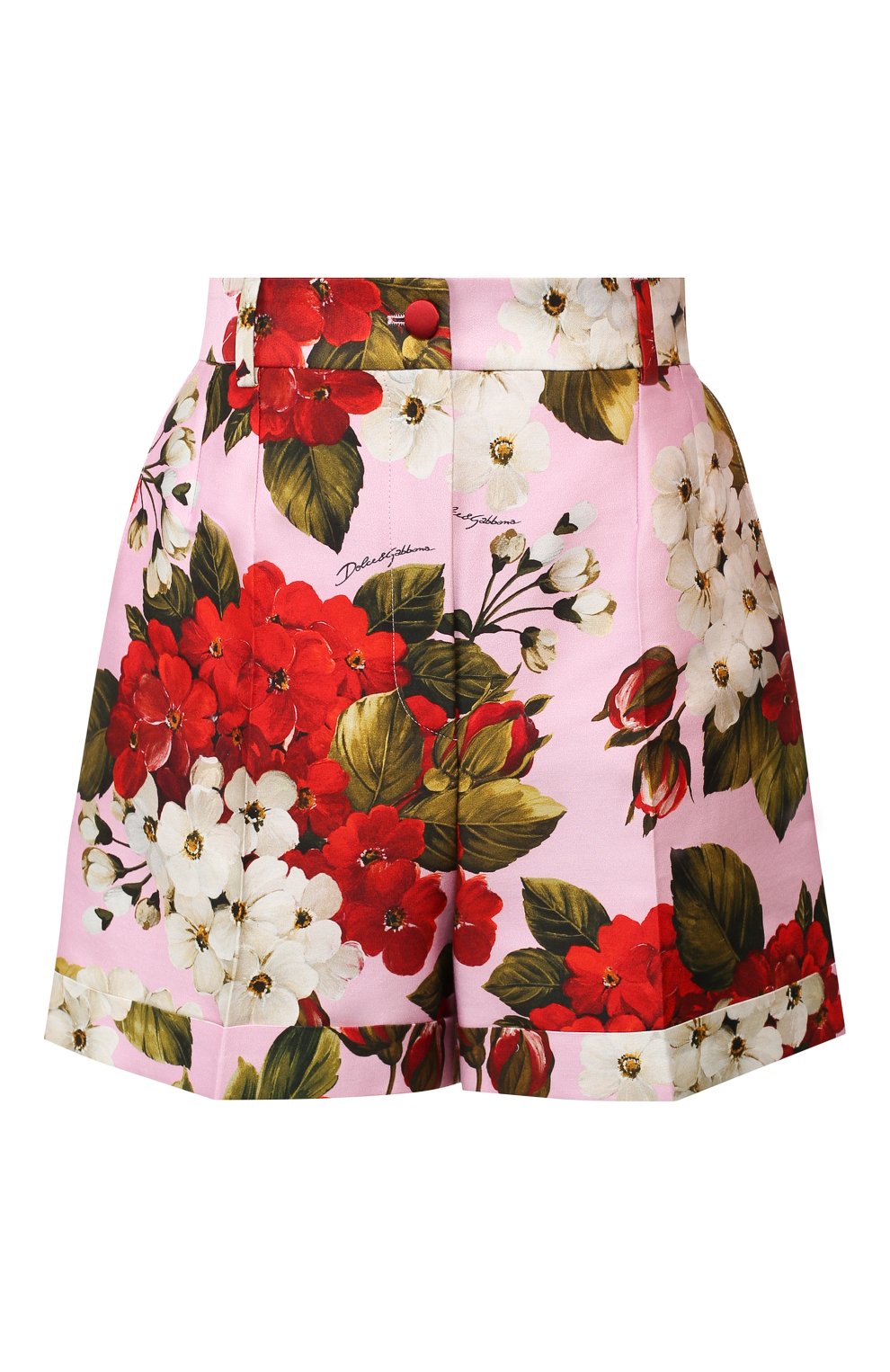 Шорты из смеси хлопка и шелка DOLCE & GABBANA розового цвета по цене 99500 руб., арт. FTBPYT/HSM20, фото 1 Шорты из смеси хлопка и шелка DOLCE & GABBANA, арт. FTBPYT/HSM20, фото 1