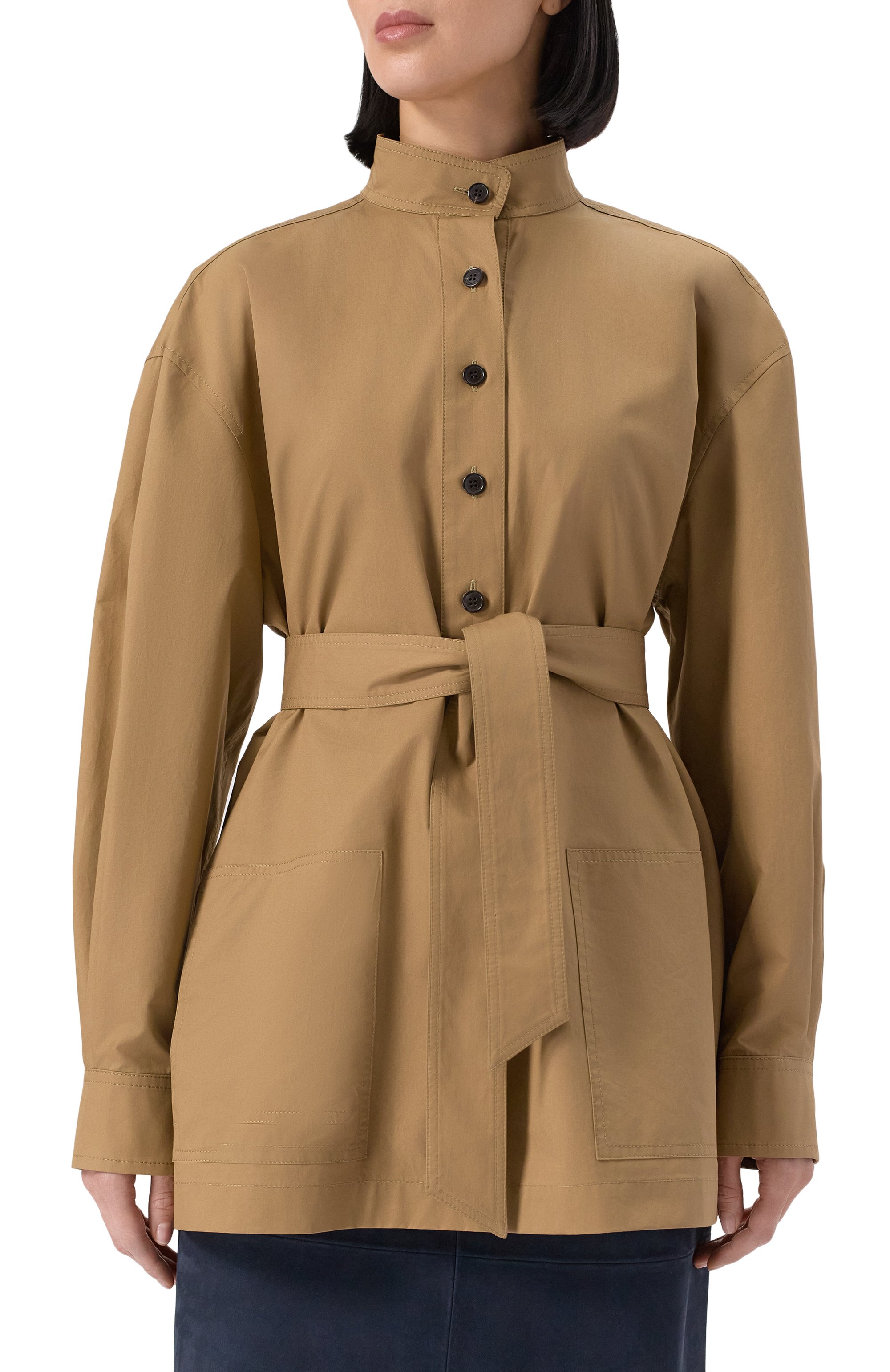 Хлопковая блузка SAINT LAURENT бежевого цвета по цене 244000 руб., арт. 817342/YZ9AN, фото 3 Хлопковая блузка SAINT LAURENT, арт. 817342/YZ9AN, фото 3