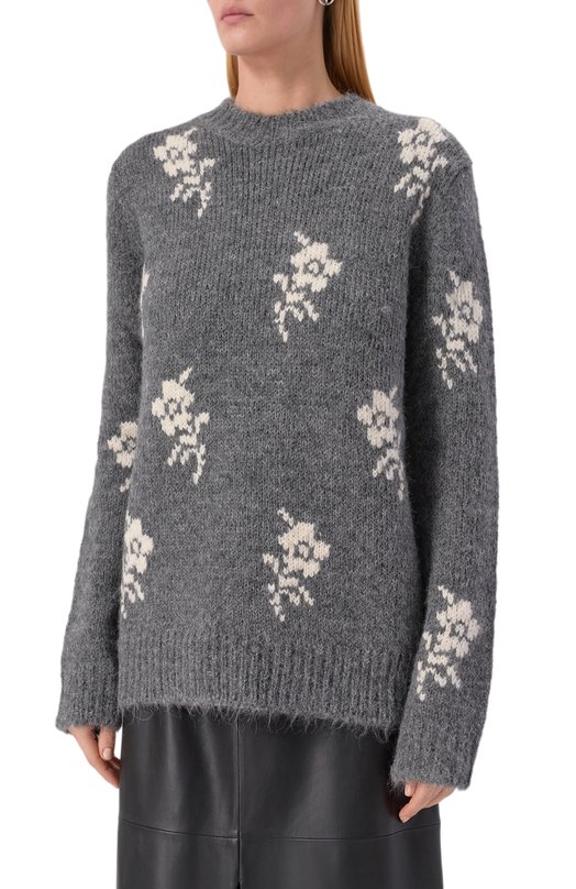 Шерстяной свитер Jil Sander J02GP0240/J14786 Серый  J02GP0240/J14786 Фото 3