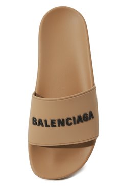 Женские шлепанцы pool BALENCIAGA бежевого цвета, арт. 565547/W1S80 | Фото 6 (Материал внутренний: Текстиль; Материал внешний: Резина; Подошва: Платформа; Драгоценные камни: Проставлено; Материал сплава: Проставлено)