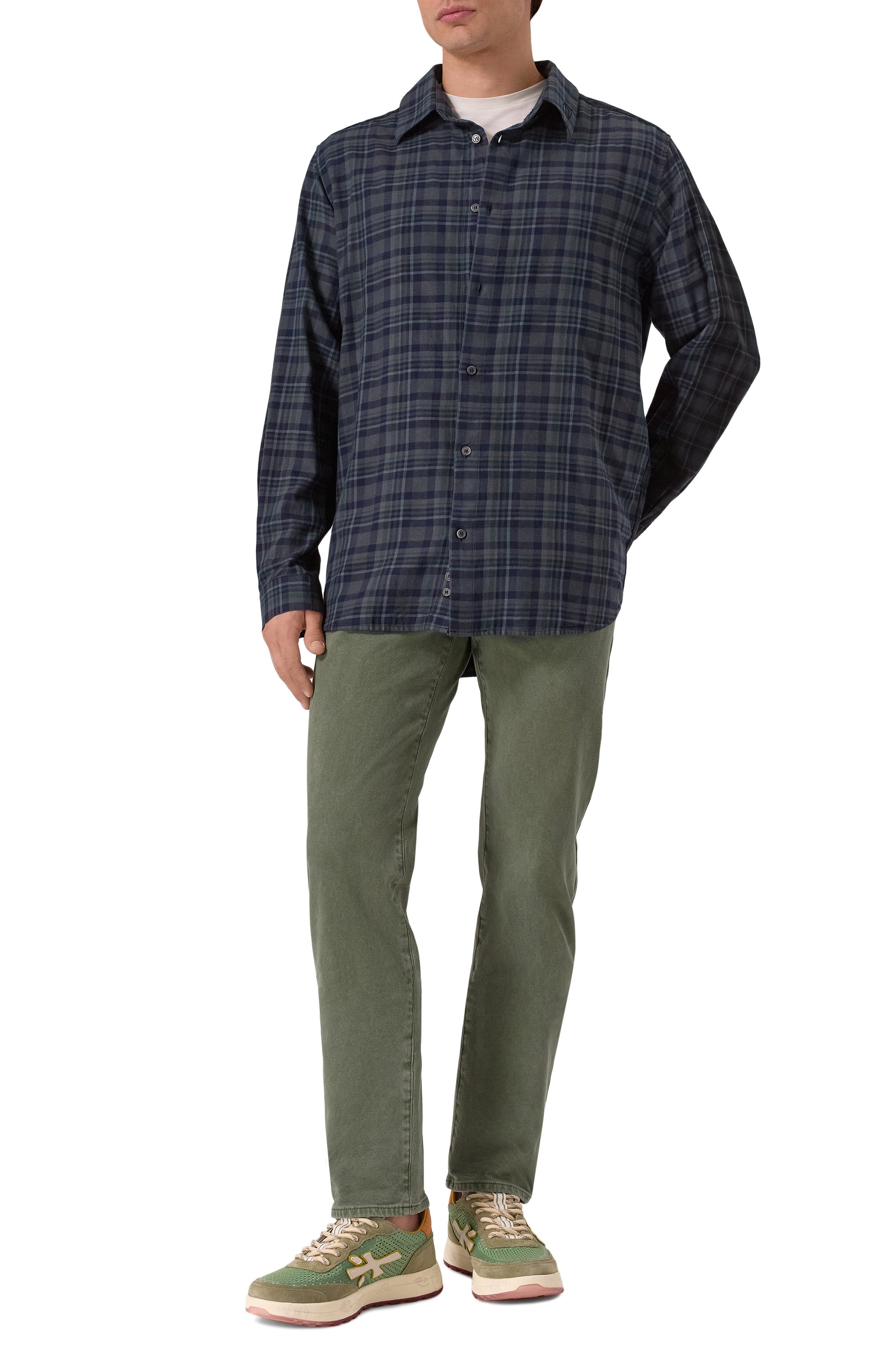 Джинсы tellis AG ADRIANO GOLDSCHMIED хаки цвета по цене 41550 руб., арт. 1783SSP, фото 2 Джинсы tellis AG ADRIANO GOLDSCHMIED, арт. 1783SSP, фото 2