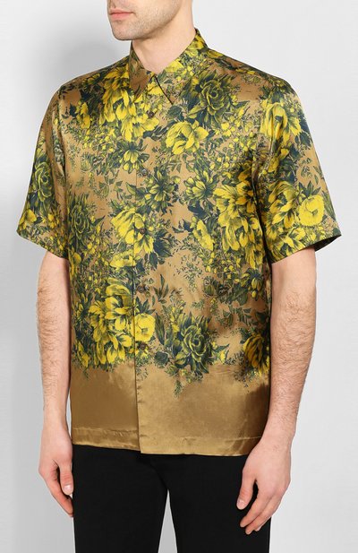 Рубашка из вискозы DRIES VAN NOTEN бежевого цвета по цене 46550 руб., арт. 201-20734-9078, фото 3 Рубашка из вискозы DRIES VAN NOTEN, арт. 201-20734-9078, фото 3