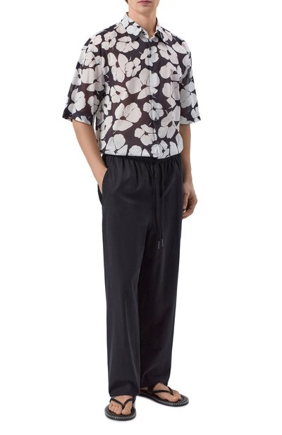 Мужские кожаные шлепанцы DRIES VAN NOTEN, арт. 021738/0105