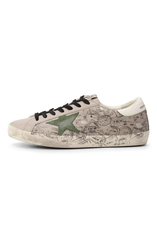 Кожаные кеды Super Star Golden Goose Deluxe Brand GMF00101.F007579 Серый  GMF00101.F007579 Фото 4