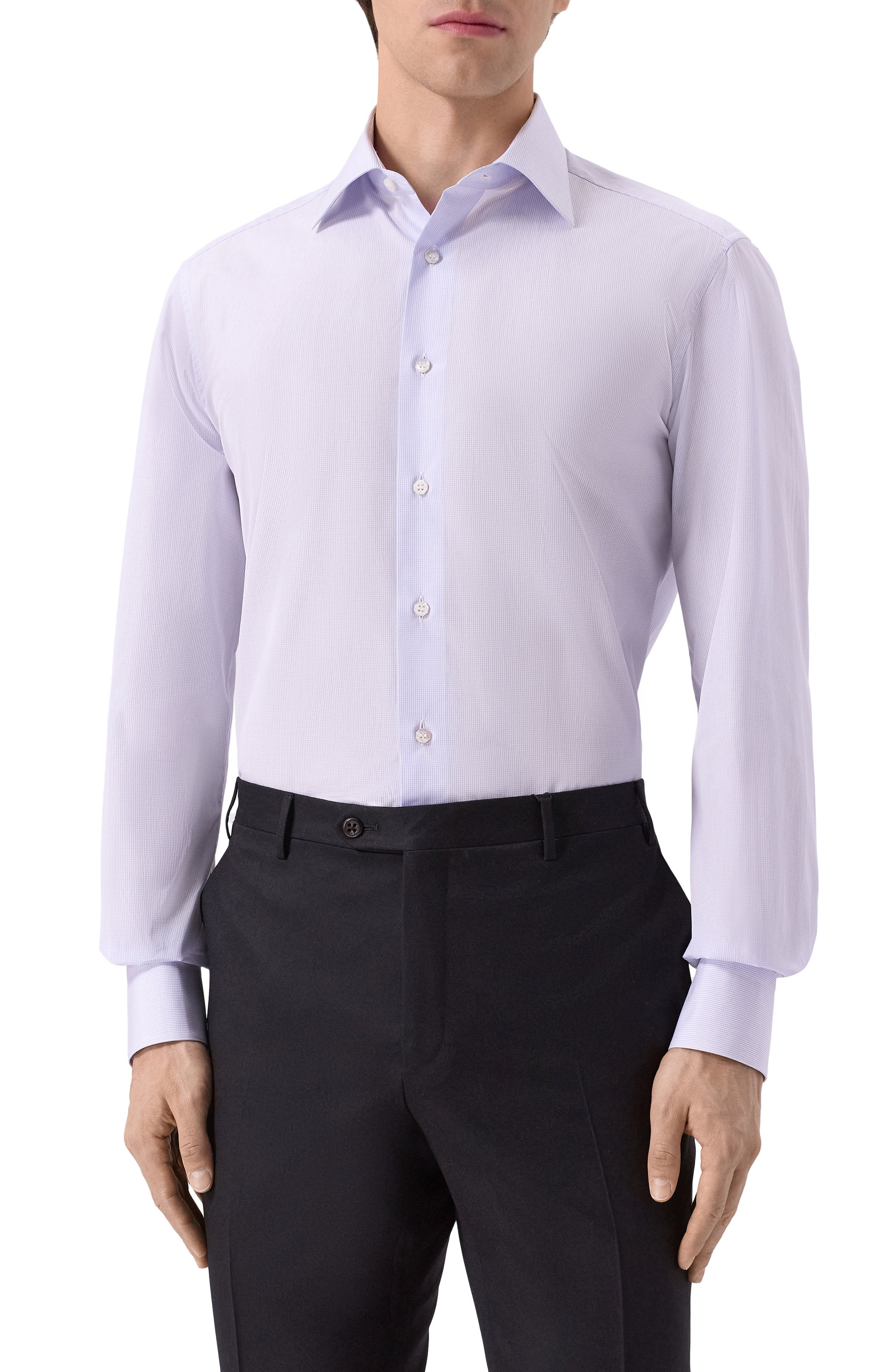 Хлопковая сорочка STEFANO RICCI голубого цвета по цене 95550 руб., арт. MC007467/BN2967, фото 3 Хлопковая сорочка STEFANO RICCI, арт. MC007467/BN2967, фото 3