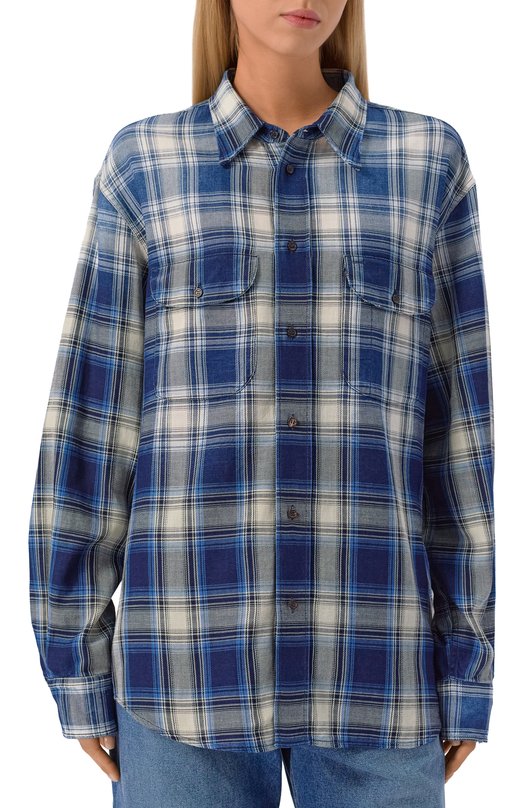 Хлопковая рубашка Dsquared2 S75DL0925/D35206 Синий  S75DL0925/D35206 Фото 3