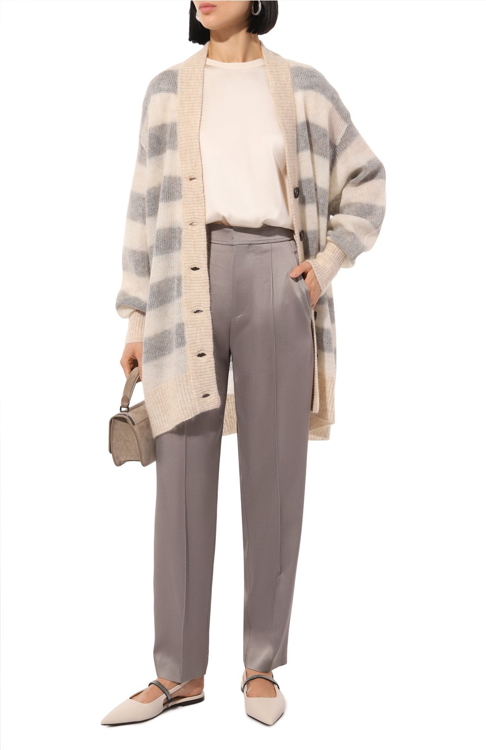 Атласный топ BRUNELLO CUCINELLI, арт. MPC59EH500, фото 2