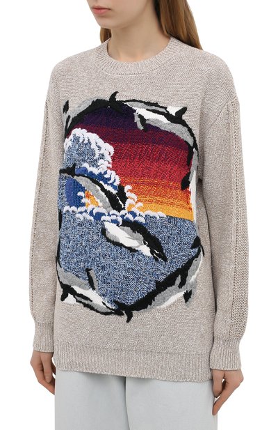 Хлопковый свитер STELLA MCCARTNEY разноцветного цвета по цене 99500 руб., арт. 603174/S2252, фото 3 Хлопковый свитер STELLA MCCARTNEY, арт. 603174/S2252, фото 3