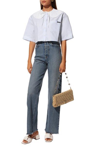 Хлопковая блузка MIU MIU, арт. MK1621-10MI-F0012, фото 2