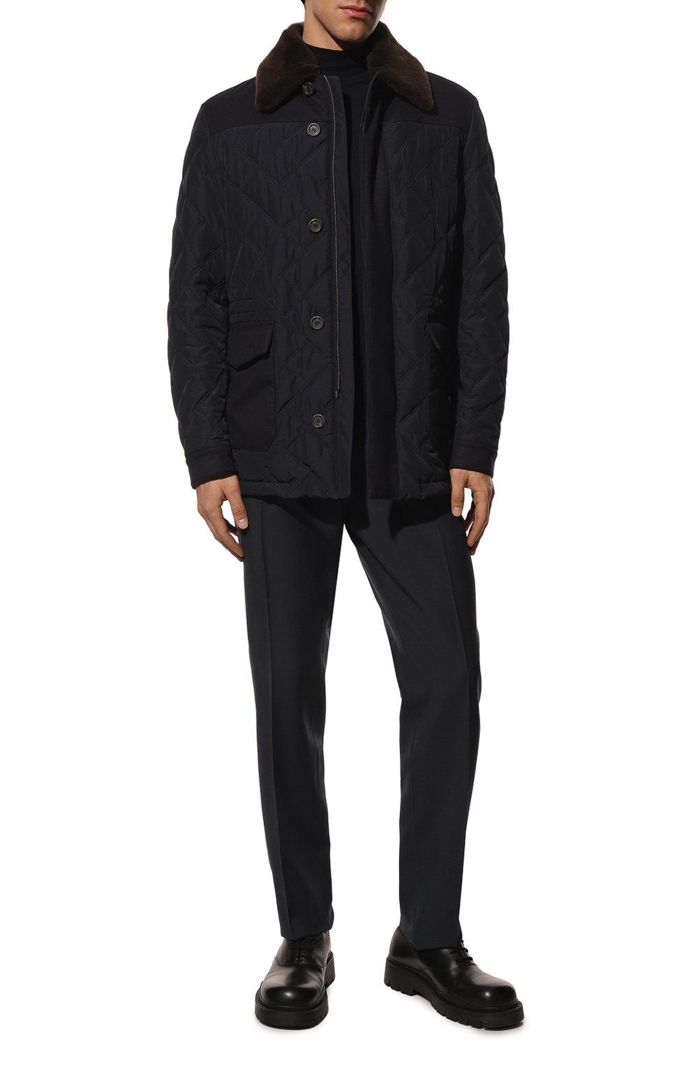 Утепленная куртка с меховой отделкой CANALI, арт. 020326/SG01121, фото 2