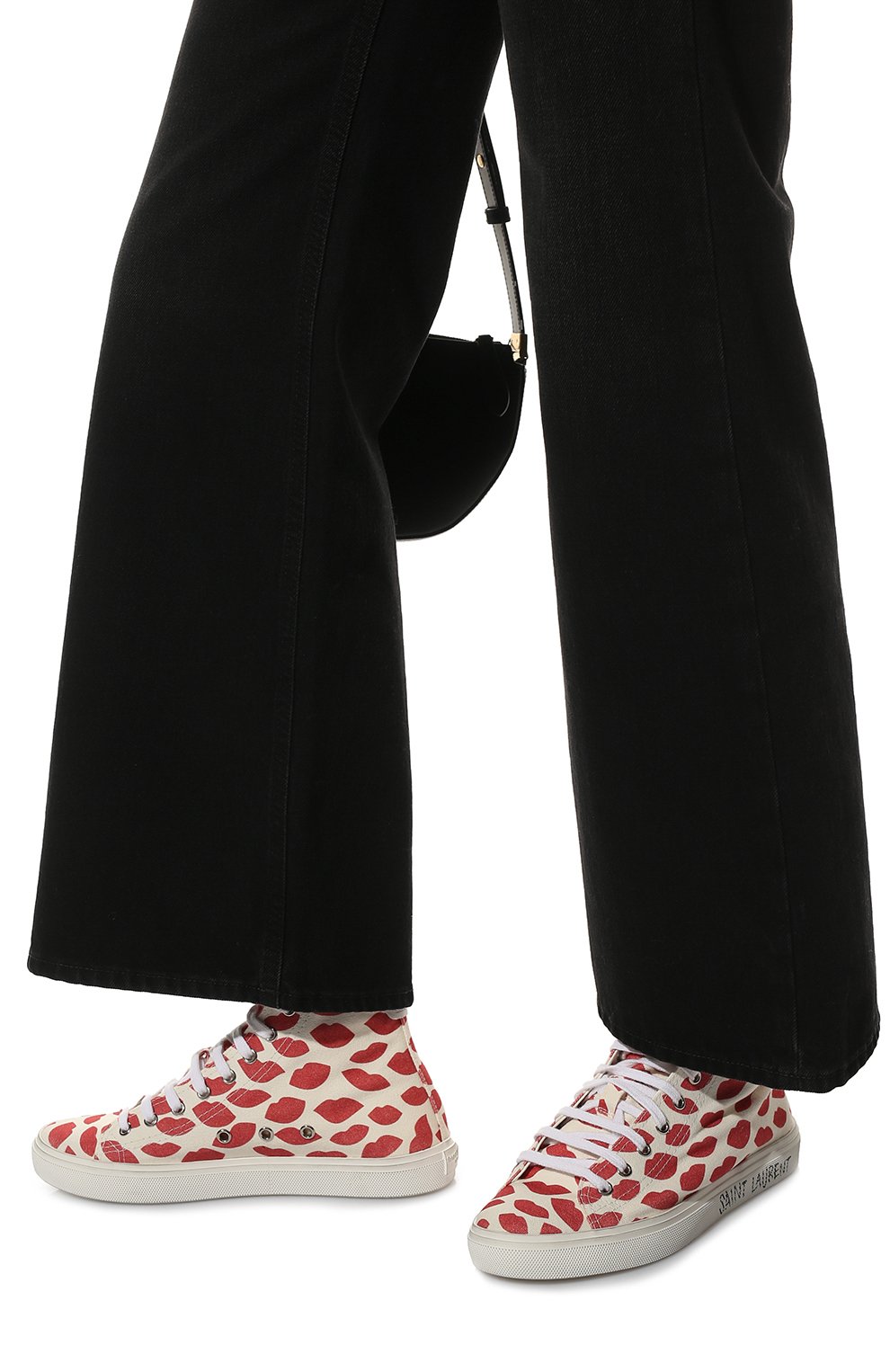 Текстильные кеды malibu SAINT LAURENT красного цвета по цене 64750 руб., арт. 658196/2XM10, фото 3 Текстильные кеды malibu SAINT LAURENT, арт. 658196/2XM10, фото 3