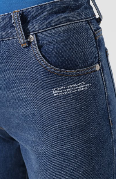 Джинсы OFF-WHITE синего цвета по цене 34450 руб., арт. 0WYA004R197730578700, фото 5 Джинсы OFF-WHITE, арт. 0WYA004R197730578700, фото 5