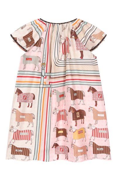 Платье из хлопка и шелка FENDI, арт. JFB838/AVVY/8A-12+