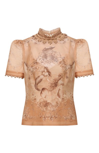 Женский льняной топ ZIMMERMANN, арт. 6942TC261