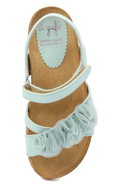 Кожаные сандалии IL GUFO голубого цвета по цене 19950 руб., арт. G539/VITELL0 NAPPAC0L0RS/27-30, фото 4 Кожаные сандалии IL GUFO, арт. G539/VITELL0 NAPPAC0L0RS/27-30, фото 4