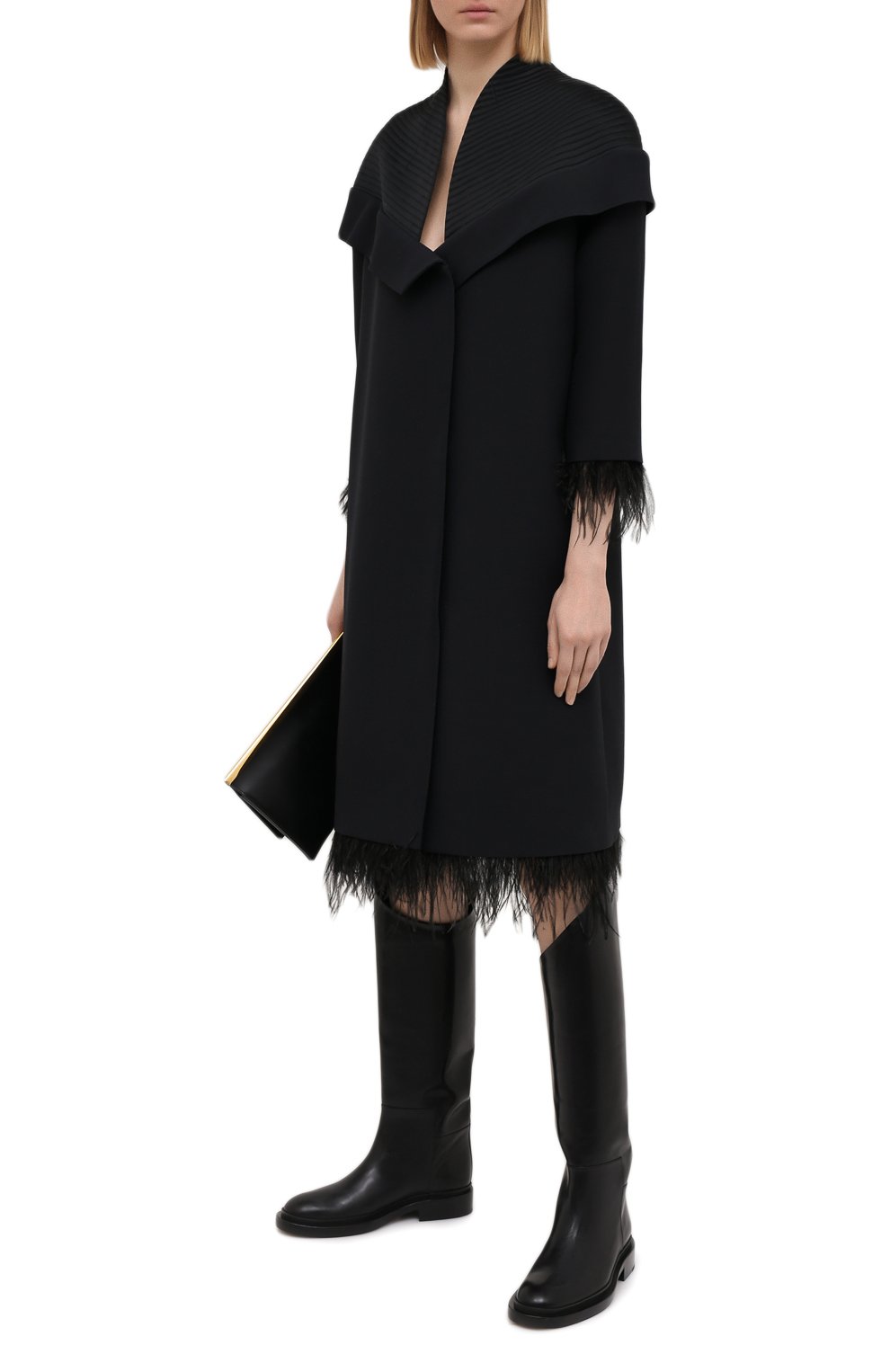 Платье из шерсти и шелка TEGIN черного цвета по цене 129000 руб., арт. SC2142, фото 2 Платье из шерсти и шелка TEGIN, арт. SC2142, фото 2