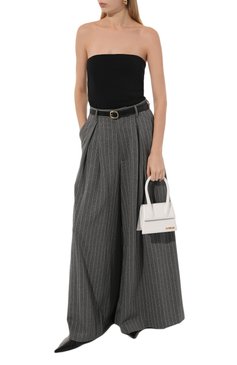 Женская сумка le chiquito JACQUEMUS белого цвета, арт. 21H/213BA002-3000 | Фото 7 (Ремень/цепочка: На ремешке; Размер: mini; Материал: Натуральная кожа; Сумки-технические: Сумки top-handle)