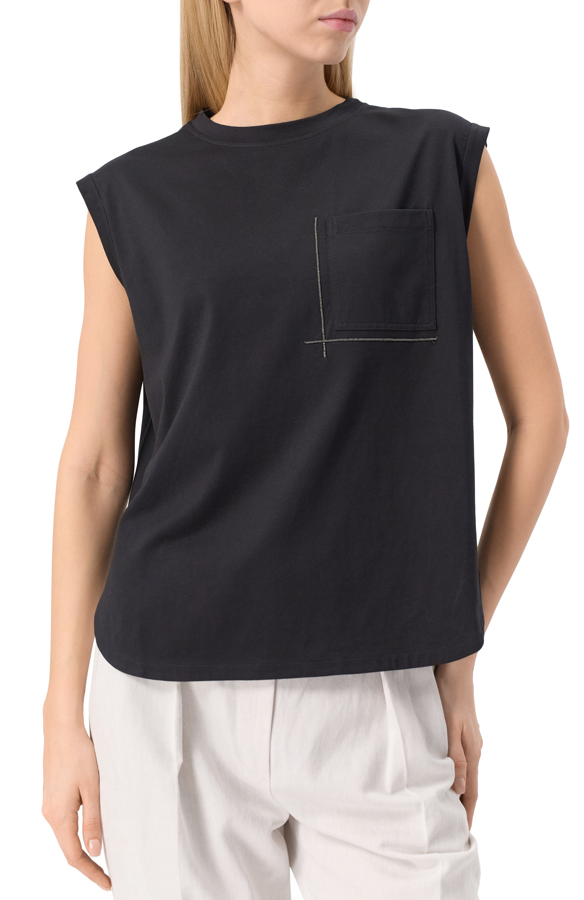 Хлопковая футболка BRUNELLO CUCINELLI, арт. M0T81HA830, фото 3