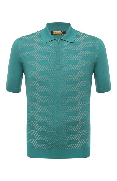 Мужская поло из шелка и хлопка ZILLI, арт. MBZ-PZ072-DEGR1/MC01