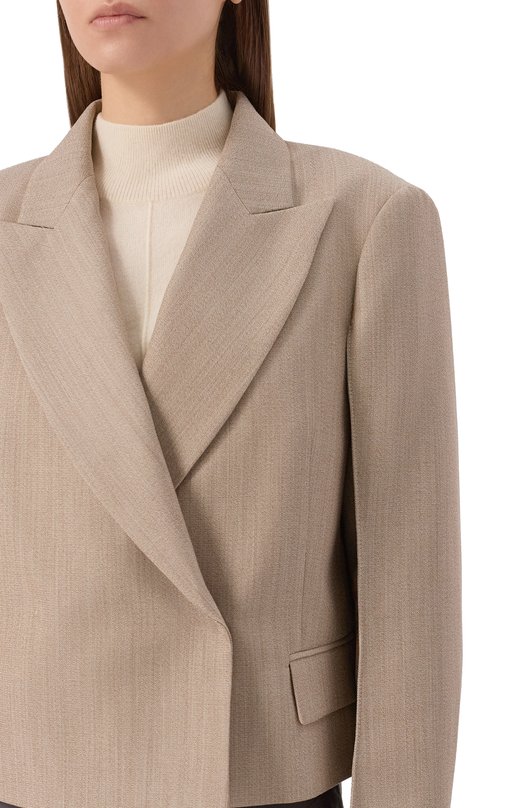 Шерстяной жакет BOSS 50550795 Серый  50550795 Фото 5