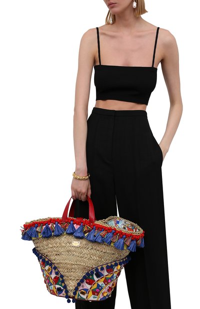 Сумка-тоут kendra DOLCE & GABBANA разноцветного цвета по цене 454500 руб., арт. BB5888/AJ735, фото 2 Сумка-тоут kendra DOLCE & GABBANA, арт. BB5888/AJ735, фото 2