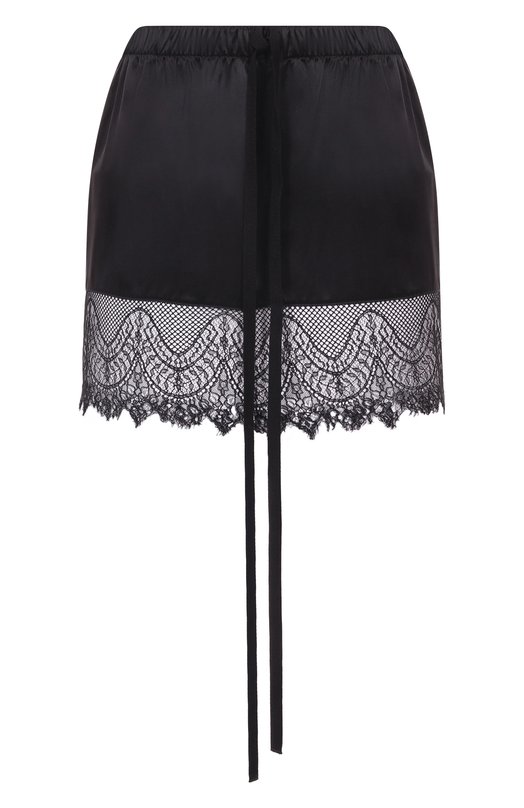 Шелковые шорты Ann Demeulemeester B0013629/FA134 Чёрный B0013629/FA134