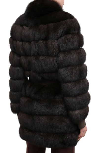 Шуба из меха соболя KITON темно-коричневого цвета по цене 5570000 руб., арт. D50584X04R72, фото 4 Шуба из меха соболя KITON, арт. D50584X04R72, фото 4