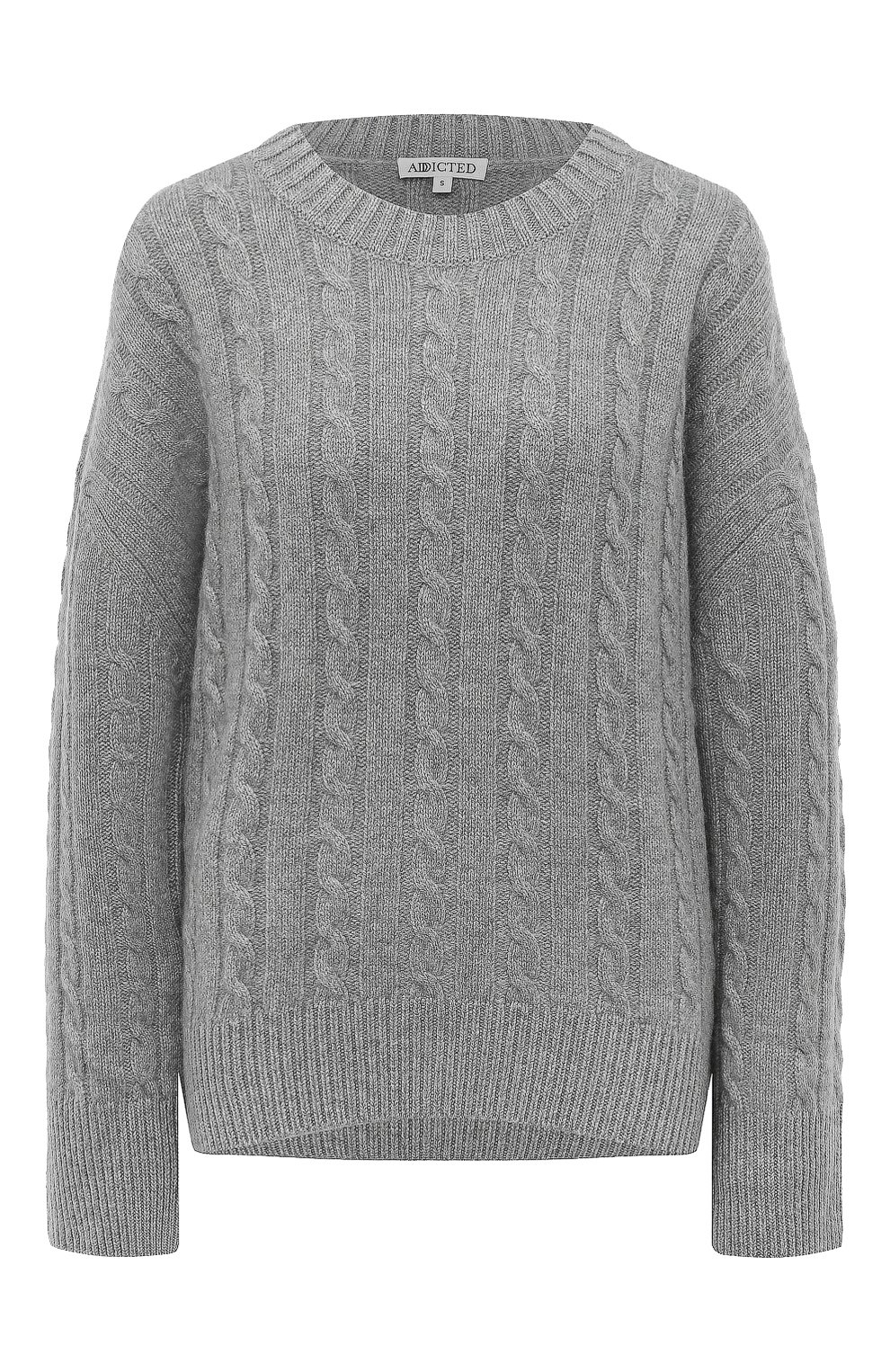 Кашемировый свитер ADDICTED серого цвета по цене 59600 руб., арт. MK790, фото 1 Кашемировый свитер ADDICTED, арт. MK790, фото 1