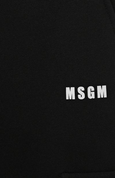 Хлопковые брюки-карго MSGM KIDS черного цвета по цене 11700 руб., арт. F3MSJUFP045, фото 3 Хлопковые брюки-карго MSGM KIDS, арт. F3MSJUFP045, фото 3