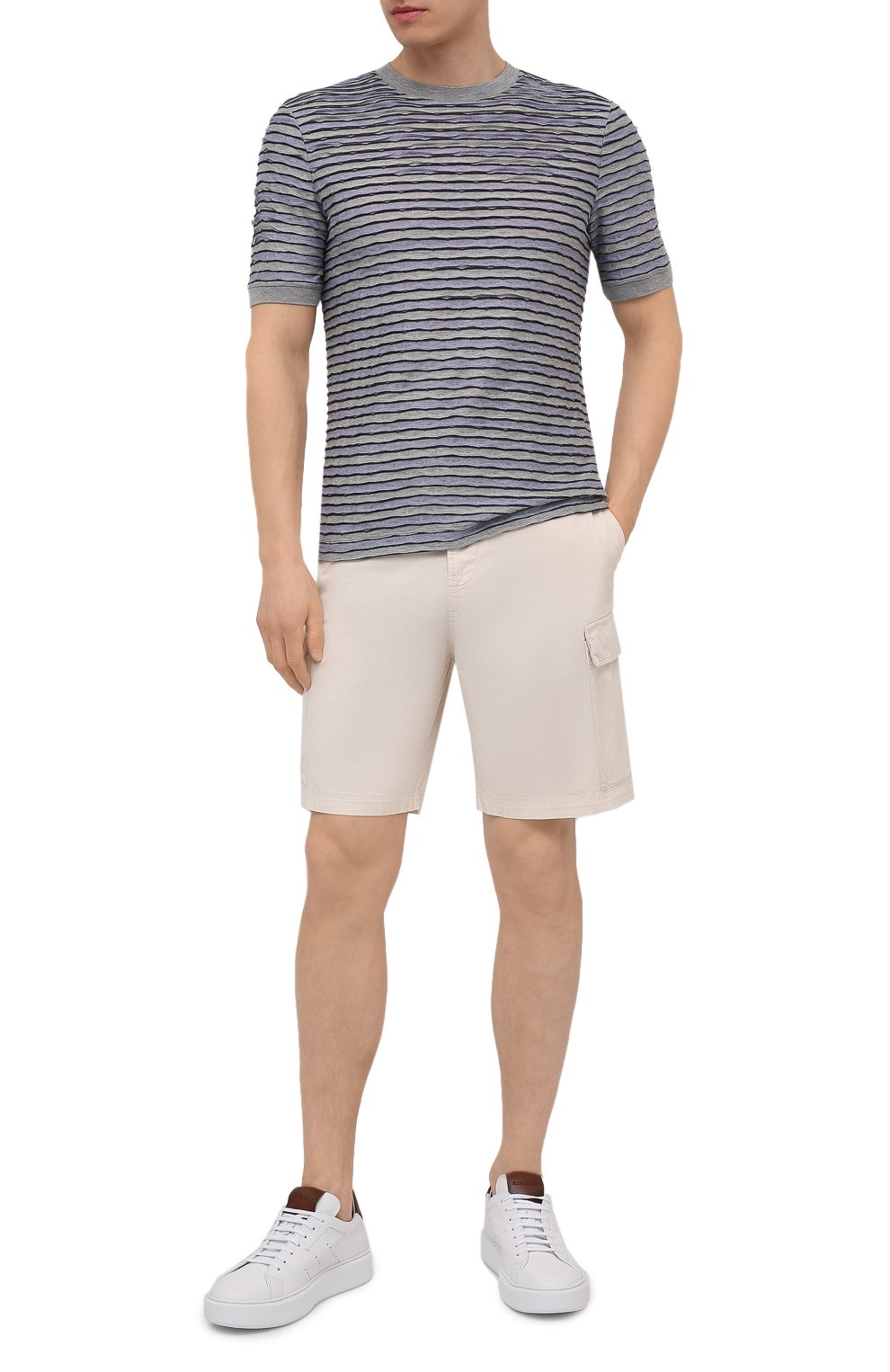 Кожаные кеды BLU BARRETT, арт. RISE-11234.1/CRAZY GRAIN, фото 2