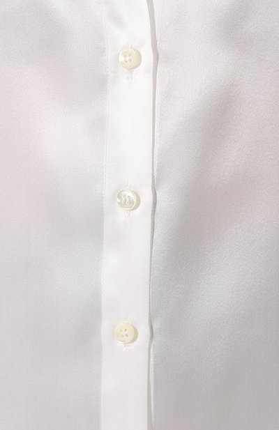 Атласная блузка DOLCE & GABBANA белого цвета по цене 99500 руб., арт. F5L63T/FU1AU, фото 5 Атласная блузка DOLCE & GABBANA, арт. F5L63T/FU1AU, фото 5