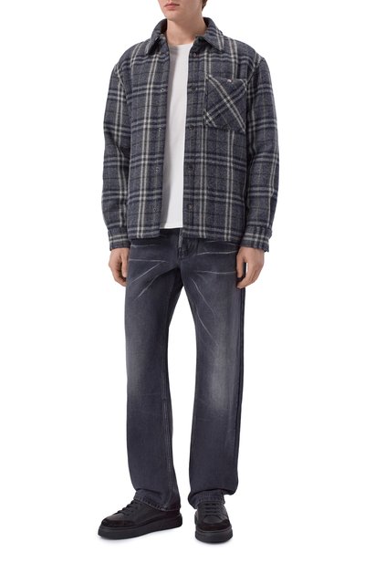 Мужские кожаные кеды FERRAGAMO, арт. 023588/778