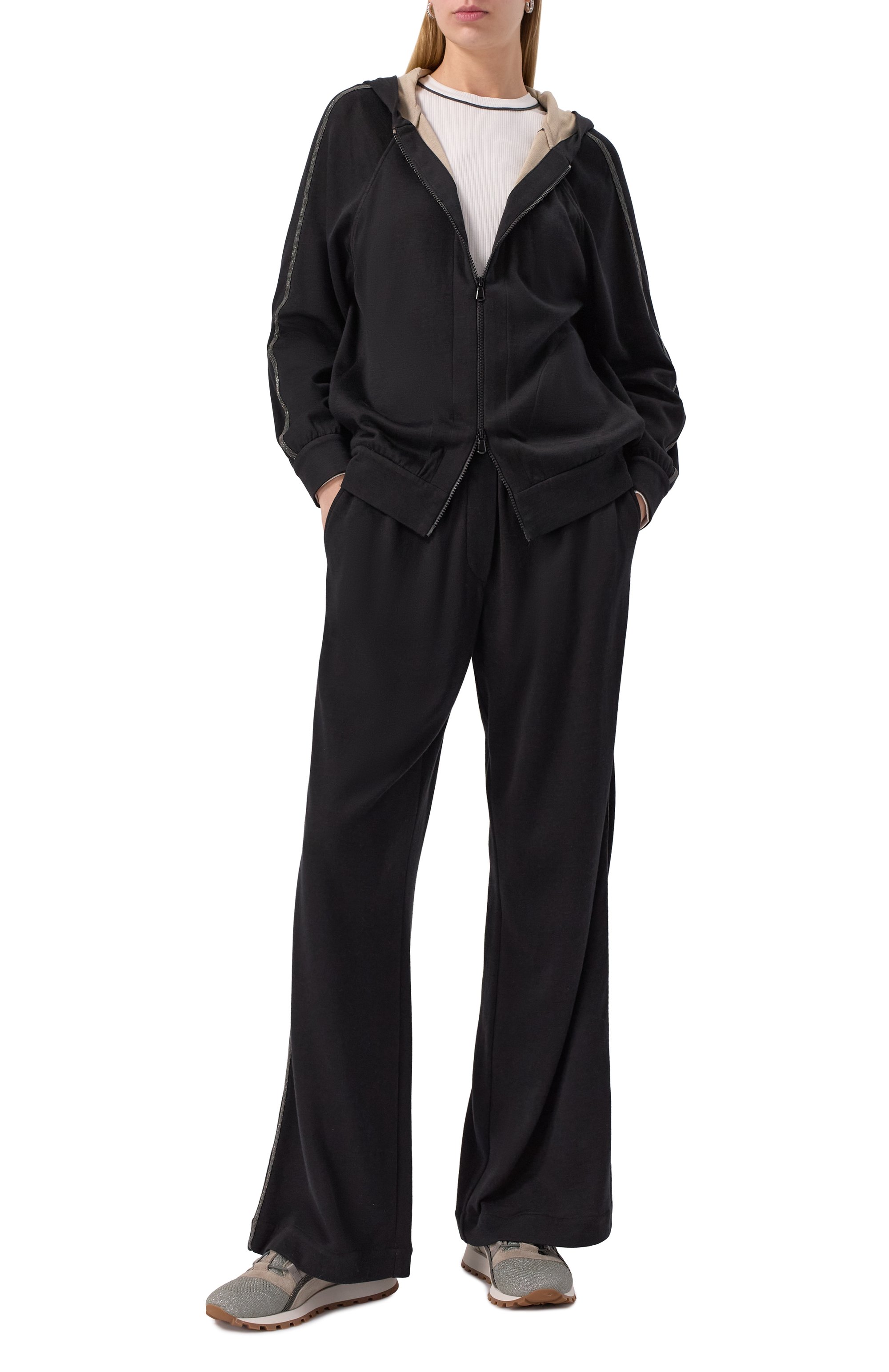 Брюки из хлопка и шелка BRUNELLO CUCINELLI, арт. MD828SM689, фото 2