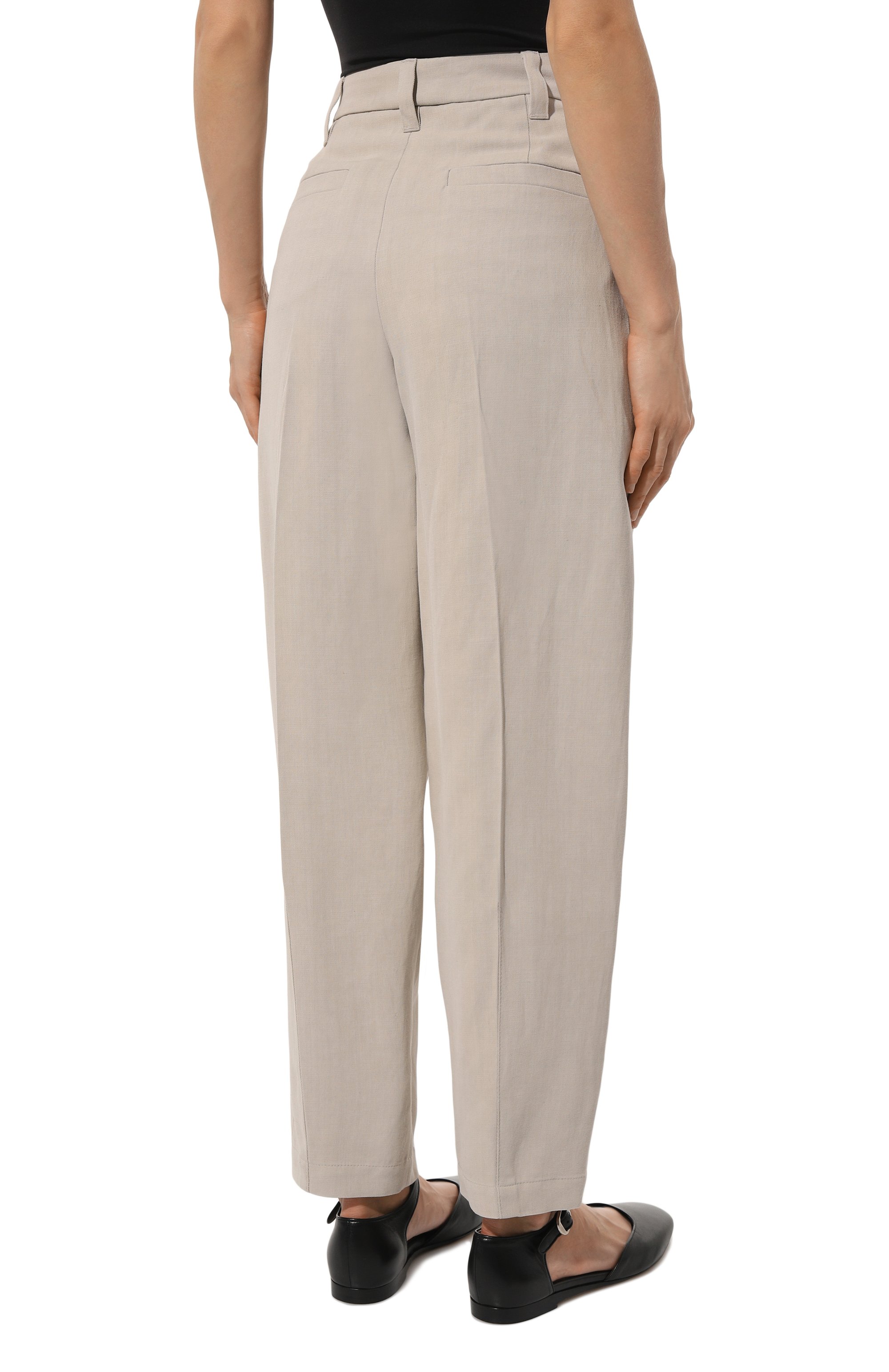 Брюки из вискозы и льна BRUNELLO CUCINELLI, арт. MH579B1297, фото 4