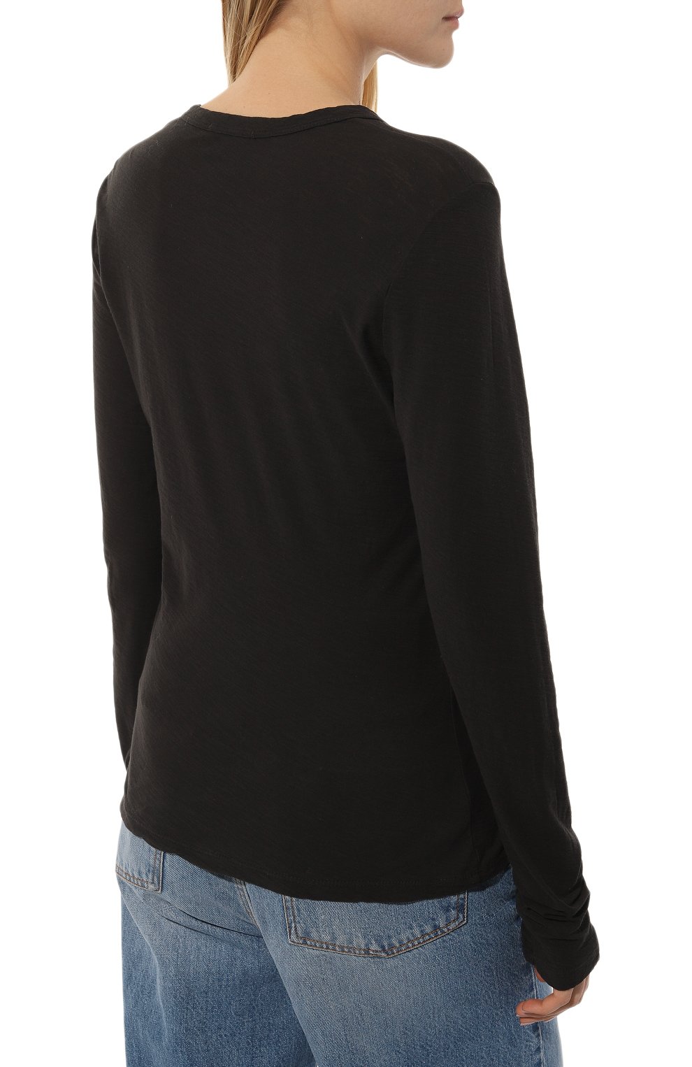 Хлопковый лонгслив JAMES PERSE темно-серого цвета по цене 22400 руб., арт. WUA3361/CRN, фото 4 Хлопковый лонгслив JAMES PERSE, арт. WUA3361/CRN, фото 4